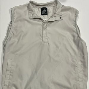 Zero Restriction Golf Outerwear Vest Mens Sz L Pullover Sleeveless Cream 1/4 zip